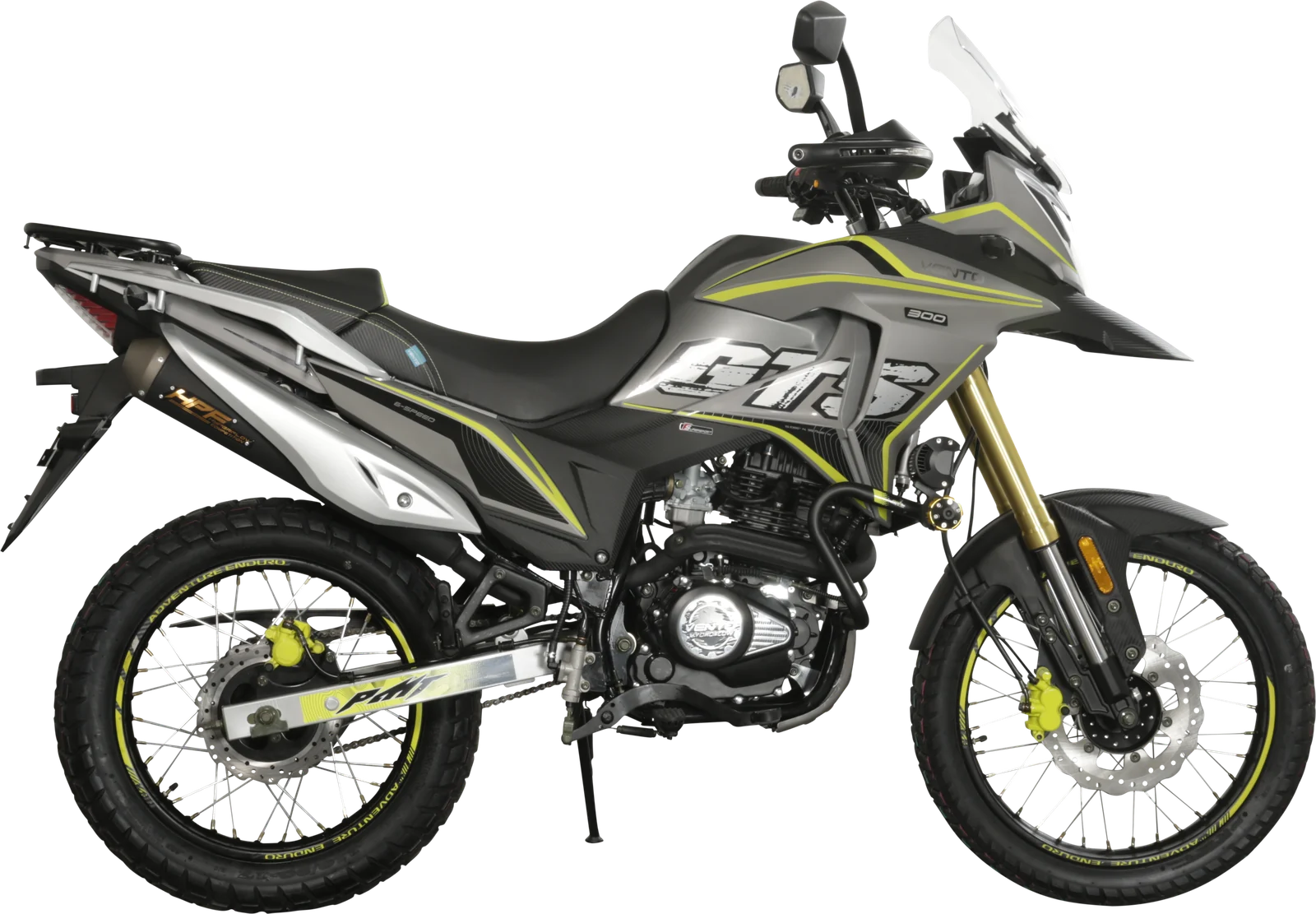 Moto Vento GTS 300 gris mate, vista lateral