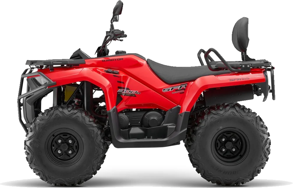 ATV QJ Motor SFA 300 B rojo, vista lateral
