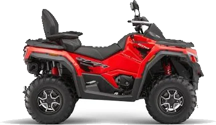 ATV QJ Motor SFA 600 rojo, vista lateral