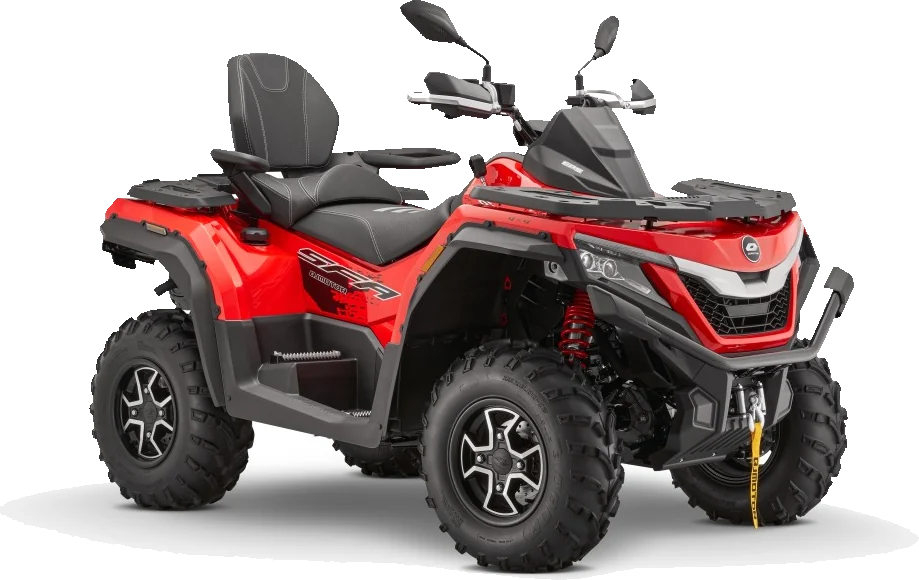 ATV QJ Motor SFA 600 rojo, sobre fondo transparente