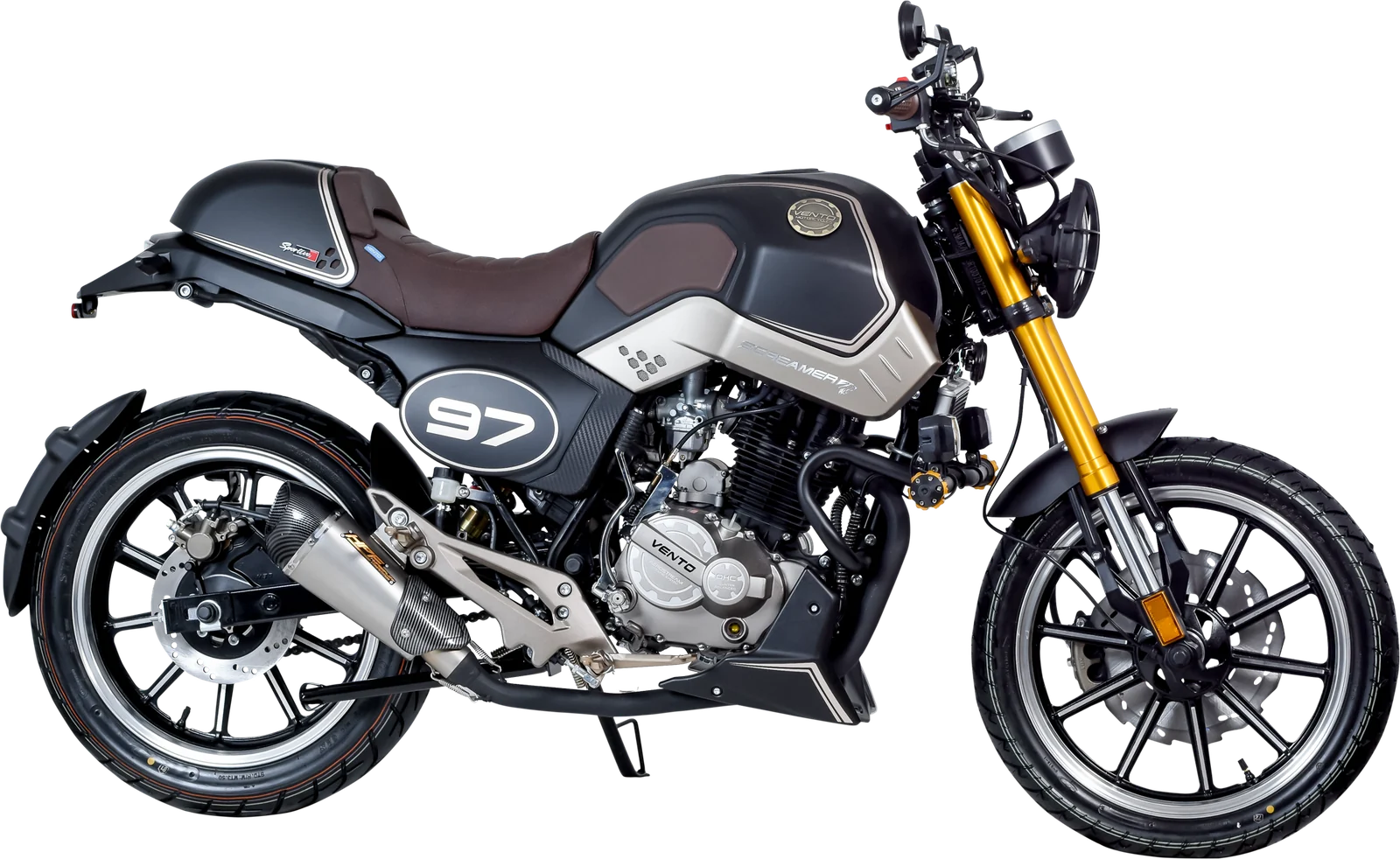 Moto Vento Screamer Sportivo 300 azul navy mate / negro mate, vista lateral derecha